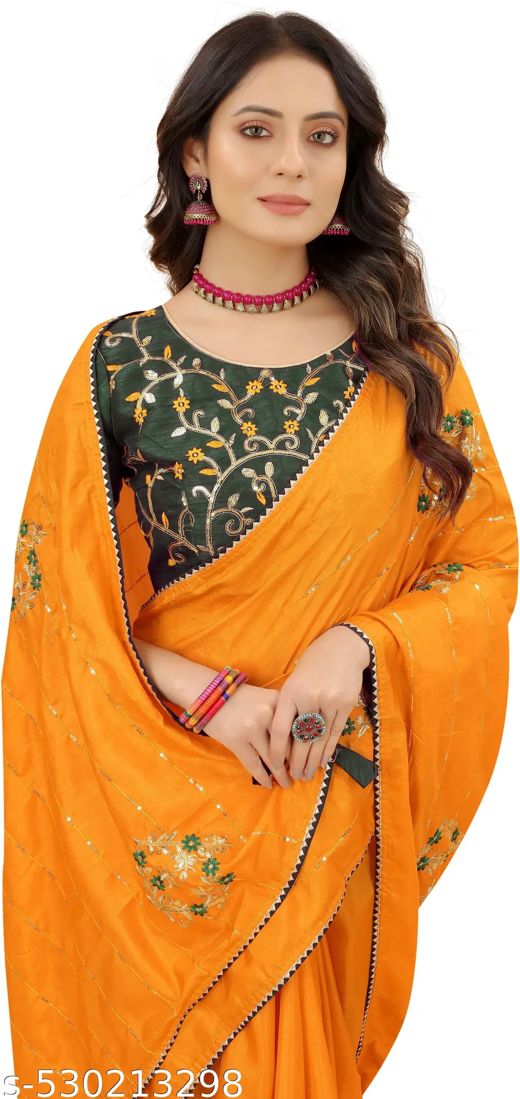 Embroidered Saree Set: Elegant Grace & Style - Image 4