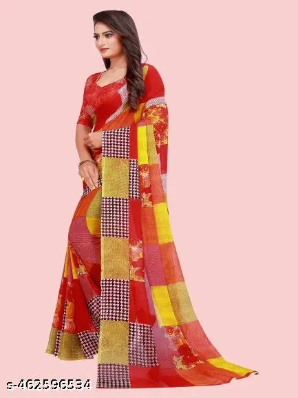 Elegant Georgette Saree: Traditional Style - Image 3