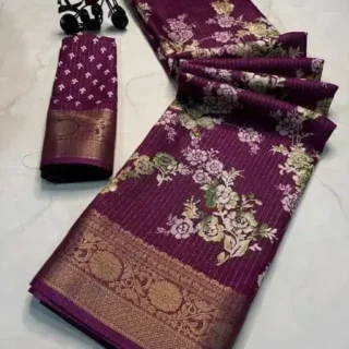 Midnight Bloom Saree