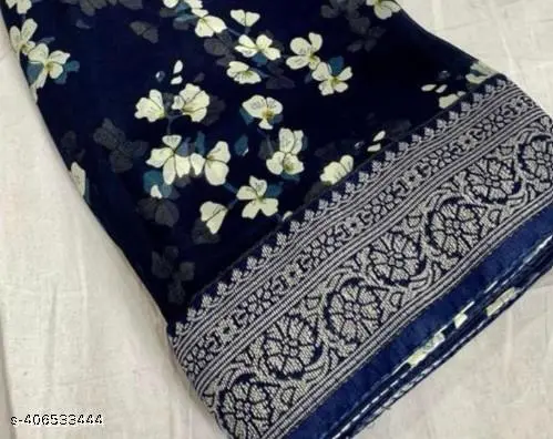 Designer Georgette Lace Saree with Blouse - Image 4