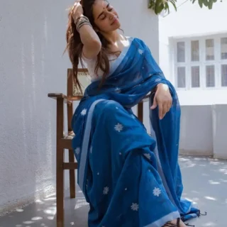 Jilmil Handloom Cotton Sari  Graceful Drape