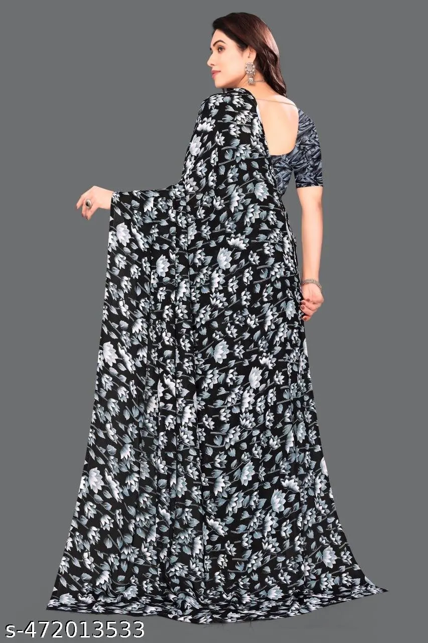 Floral Georgette Saree: Everyday Elegance - Image 3