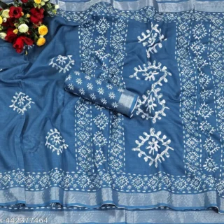 Batik Tussar Saree: Digital Print Design
