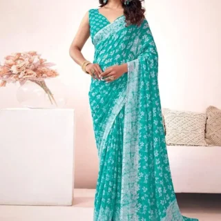 Georgette Printed Saree: Latest Designer Style