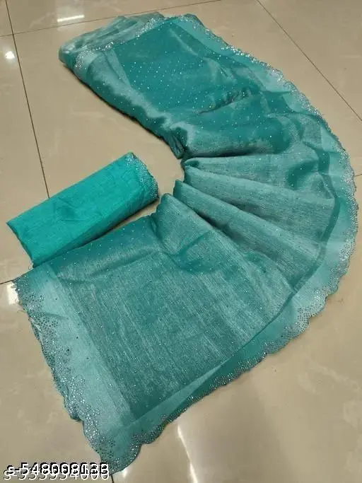 Jimmy Choo Handwork Lace Party Saree - Image 3