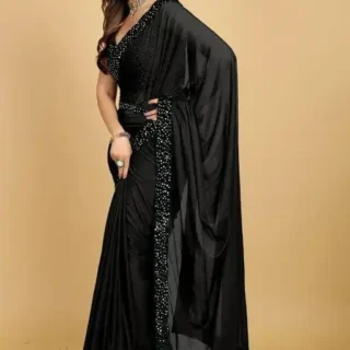 Trending Same Color Saree & Blouse