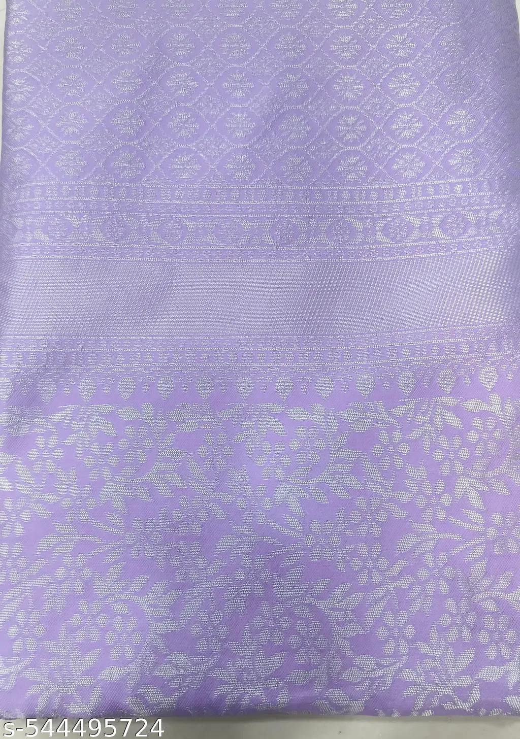 Lila Banarasi Silk Saree - Image 3