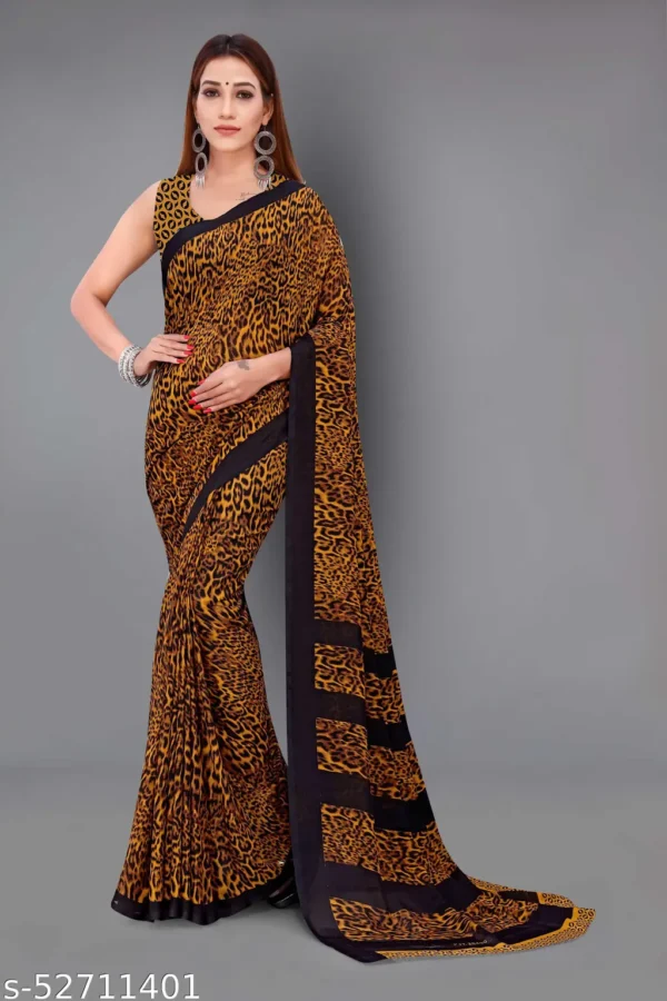 Printed Georgette Saree Blouse Piece