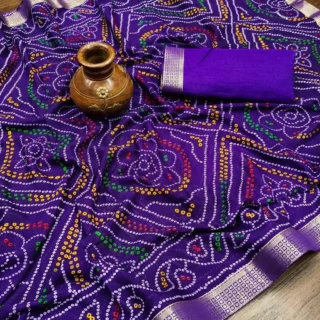 p77hx_1024.webp Pranjal Jambli Bandhani Printed Saree