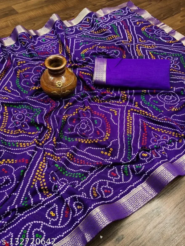 p77hx_1024.webp Pranjal Jambli Bandhani Printed Saree