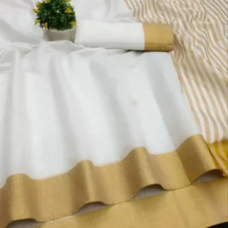 pjlzd_1024.webp Kerala Cotton Saree: Gold Zari Border