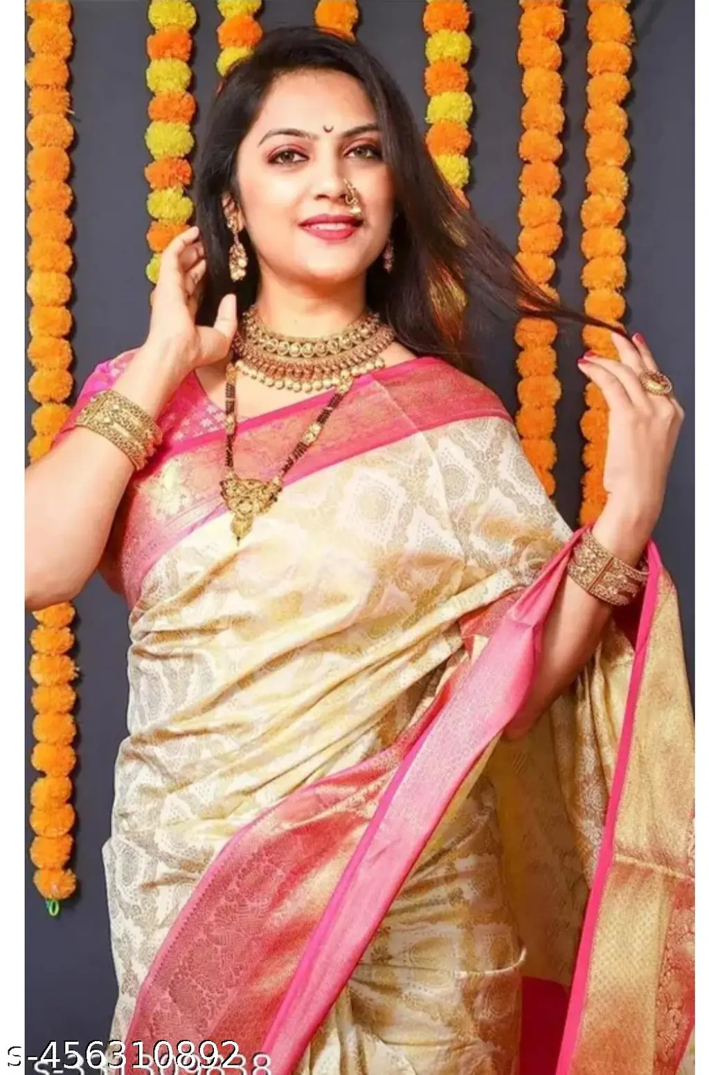 Jacquard Banarasi Silk Saree: Elegant Drape - Image 2