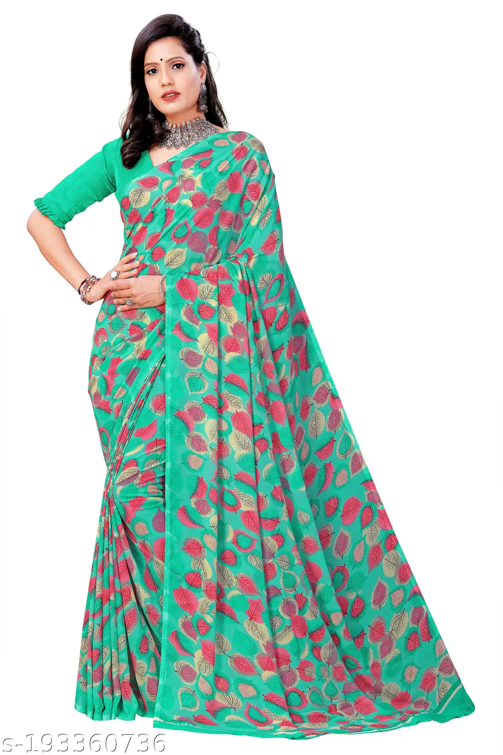 Ark Georgette Printed Sarees 3 Pack - Image 4