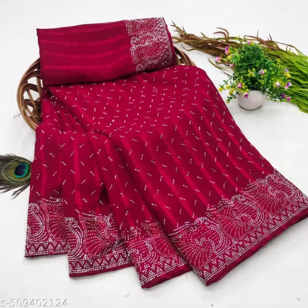 psynp_1024.webp Red Georgette Diamond Wedding Saree