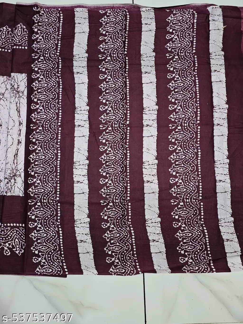 Hand Block Printed Mulmul Cotton Blouse - Image 4