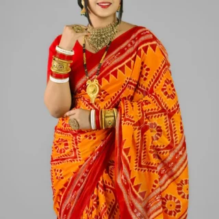 Hatti Print Pure Cotton Saree