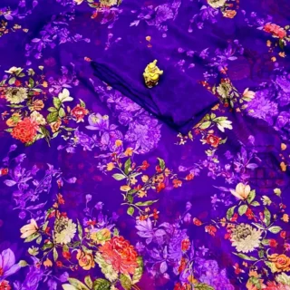 Lavender Jambli Georgette Printed Blouse