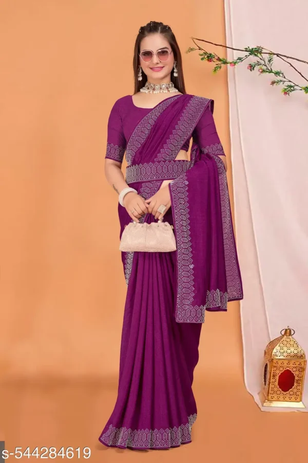 qdxek_1024.webp Timeless Georgette Saree: Purple Stone Elegance