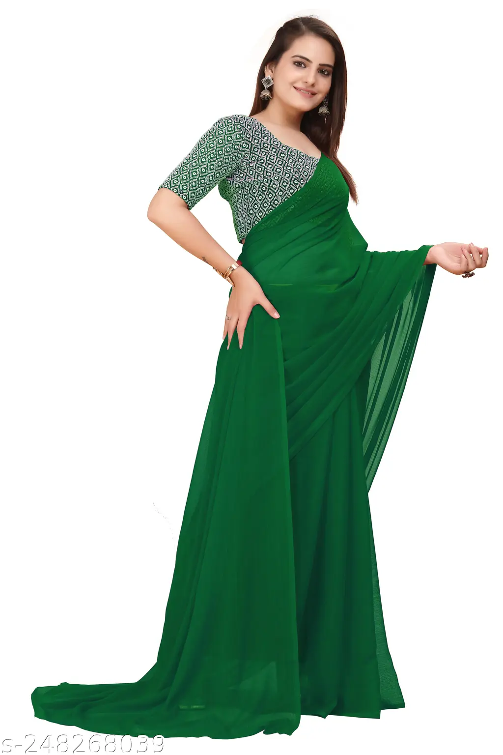 Soft & Flowy Georgette Saree - Image 2