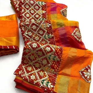 Kota Doriya Gota Saree: Unstitched Elegance