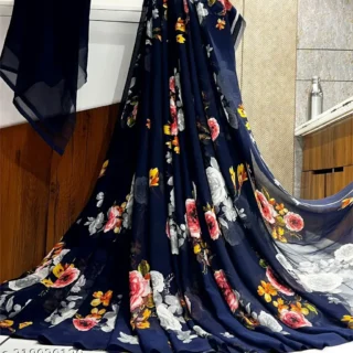 qmixc_1024.webp Georgette Floral Saree Blouse: Light & Lovely