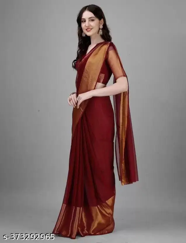 Elegant Chiffon Zari Wholesale Sarees - Image 2