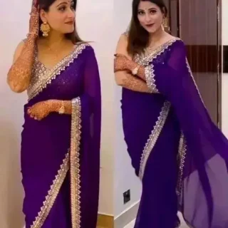 Designer Georgette Saree with Fancy Border