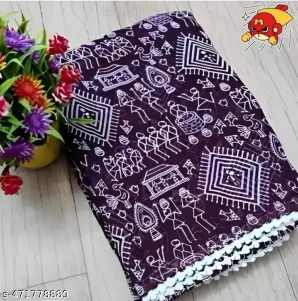 Warli Art Georgette Saree