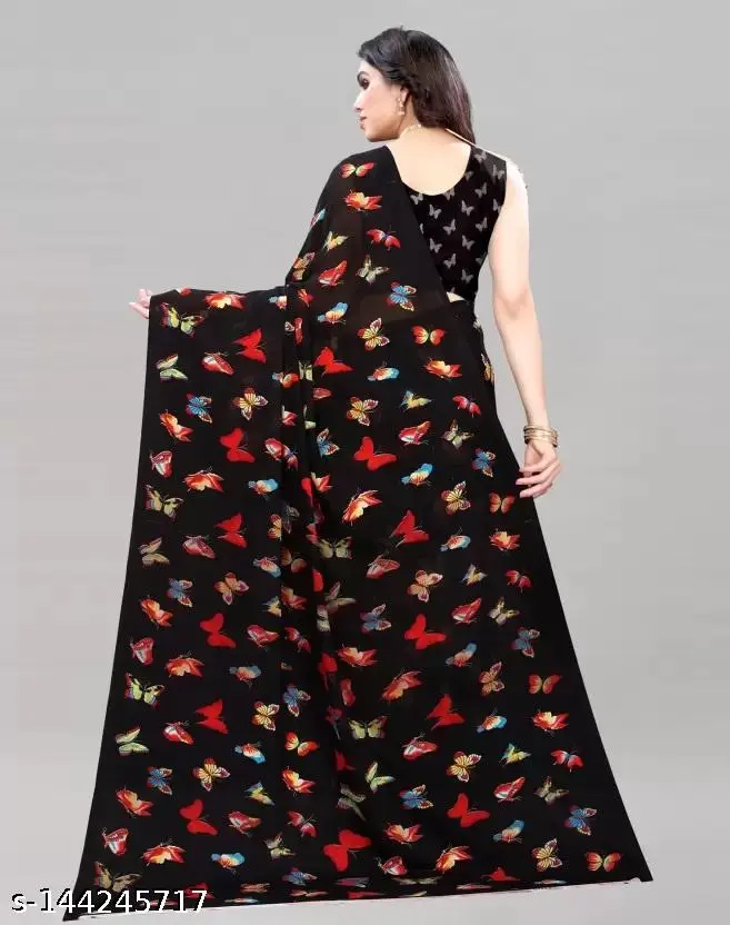 Printed Georgette Saree: Trending Bollywood Style - Image 2