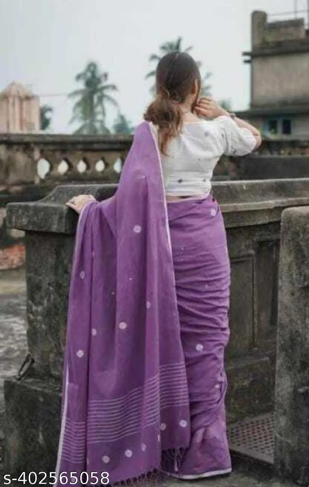 Elegant Khadi Cotton Saree - Image 2