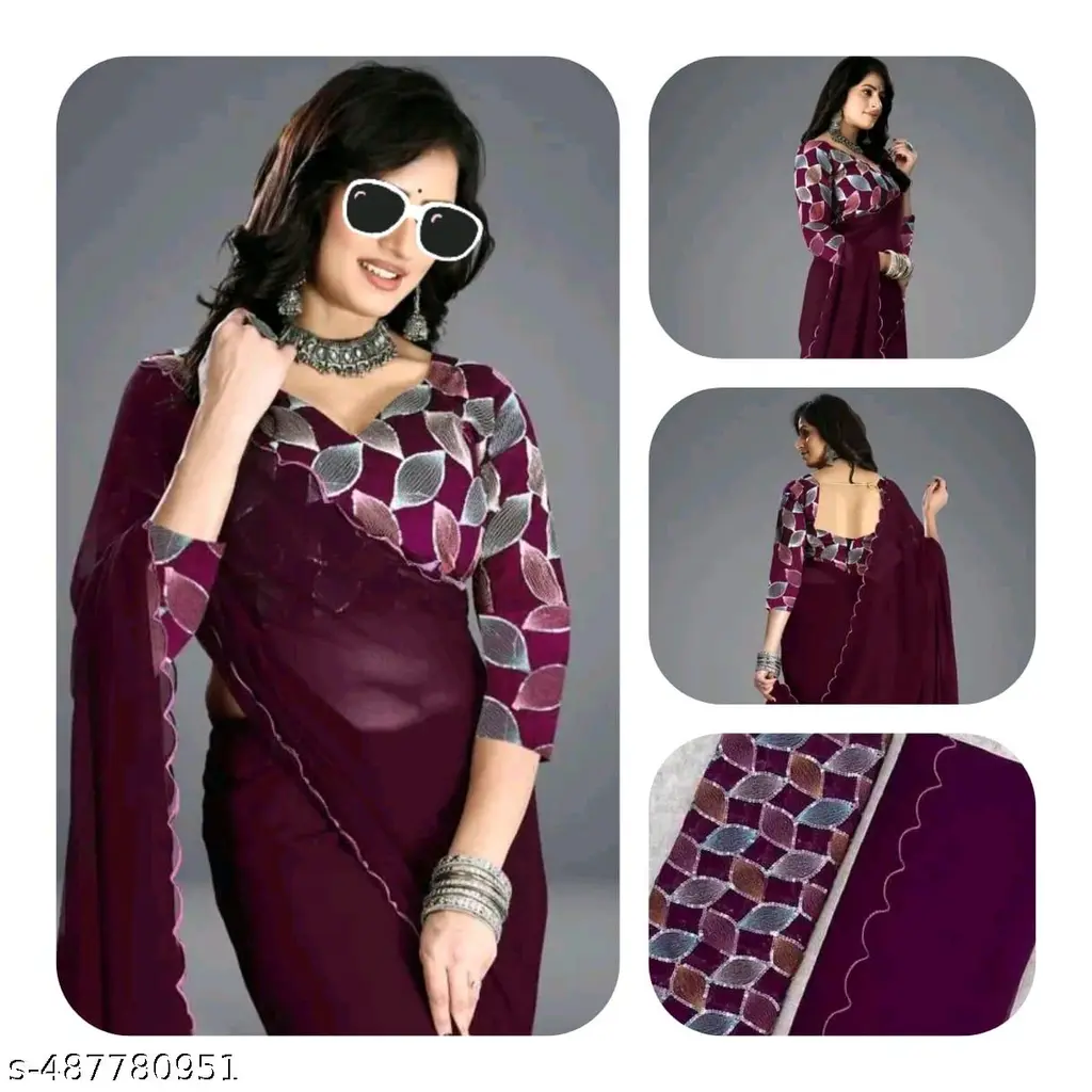 Bollytrend: Stylish Georgette Saree - Image 2