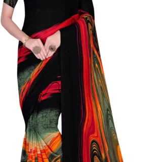 rtyuv_1024.webp Leelavati Black Georgette Daily Wear Saree