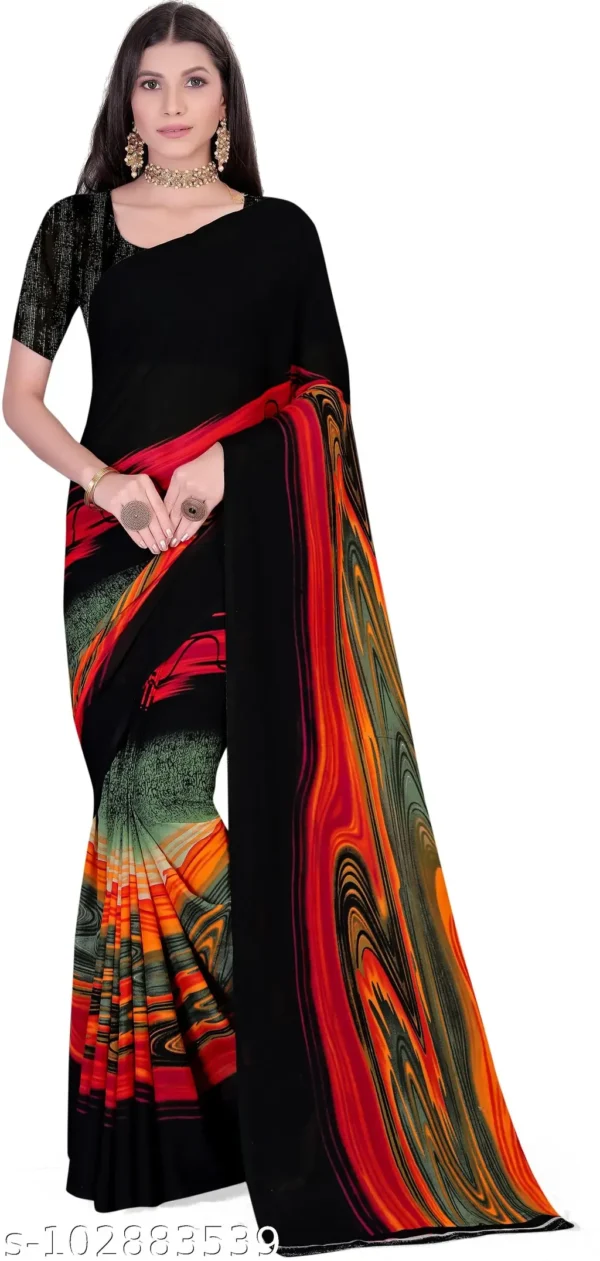 rtyuv_1024.webp Leelavati Black Georgette Daily Wear Saree
