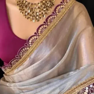 Jimmi Choo Sequin Embroidered Organza Saree