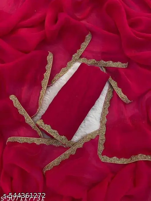 Chiffon Lace Border Designer Saree - Image 3