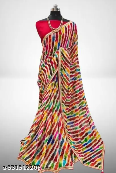 Rajasthani Chinin Saree Limadi Laheria - Image 2