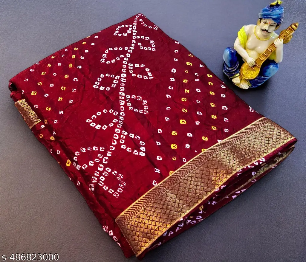 Trending Bandhani & Chiffon Sarees Under 399 - Image 2