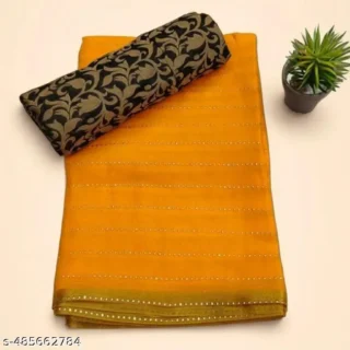 Sunshine Yellow Saree Blouse Fabric