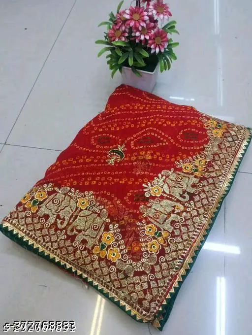 Georgette Bandhani Saree: Vibrant & Flowing - Image 4