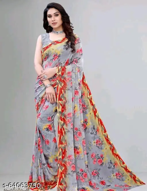 Georgette Sarees: Fashionable Pack of Two - Image 3