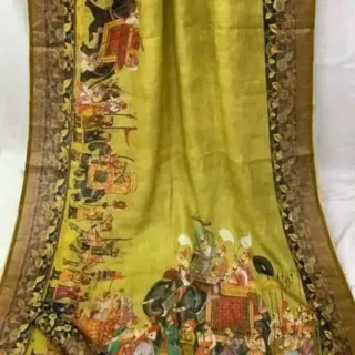 Elegant Linen Cotton Saree
