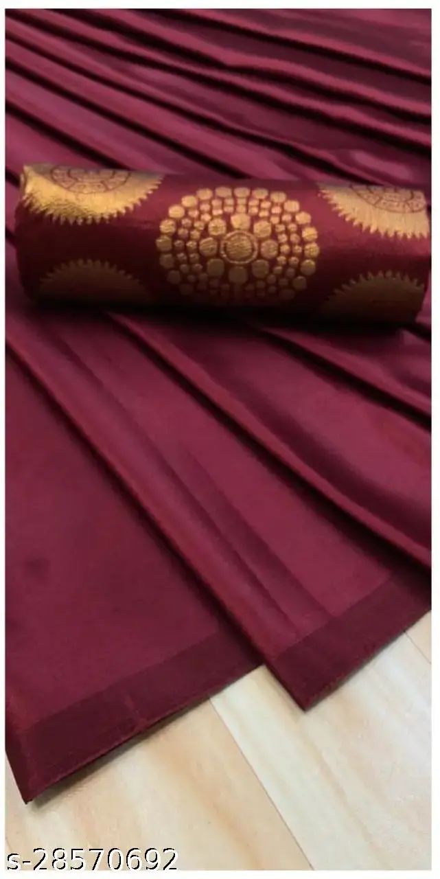 Maroon Silk Brocade Saree Blouse - Image 2