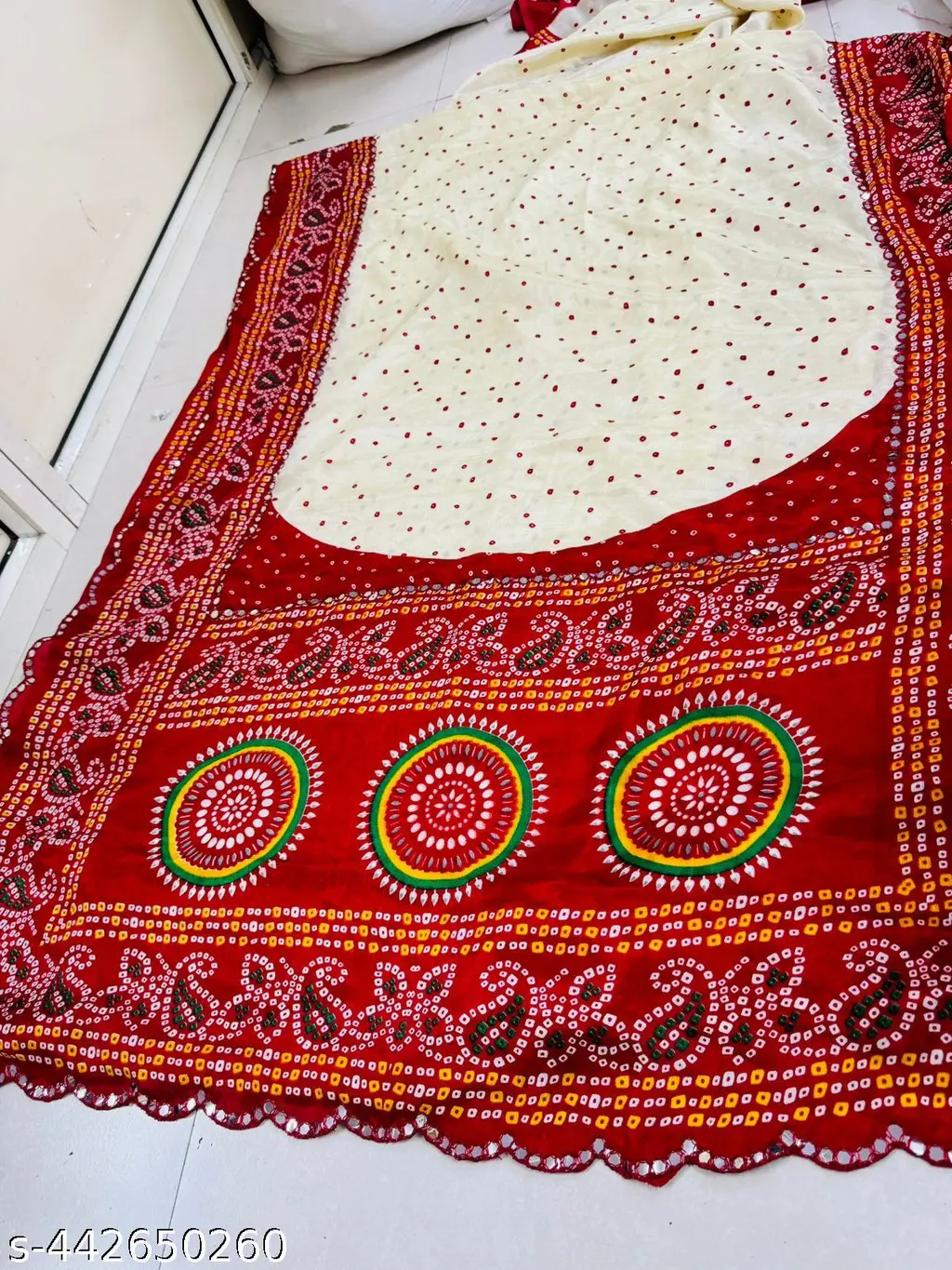 Georgette Bandhani: Festive Designer Saree - Image 2