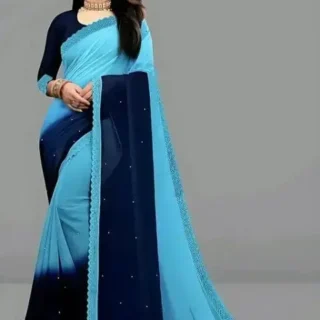svnew_1024.webp Firozi Georgette Embroidered Saree: Elegant Drape