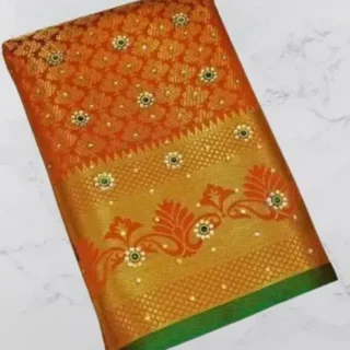 Broket Silk Saree: Luxurious Woven Elegance