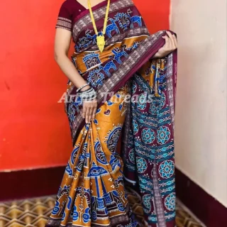 Pasapalli Ikat: Pure Cotton Sambalpuri Saree