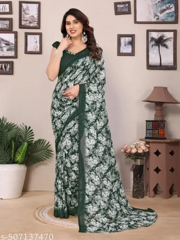 tafrv_1024.webp Floral Party Saree: Unstitched Blouse Piece