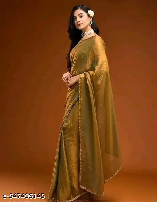 Solid Bead & Stone Saree - Image 2