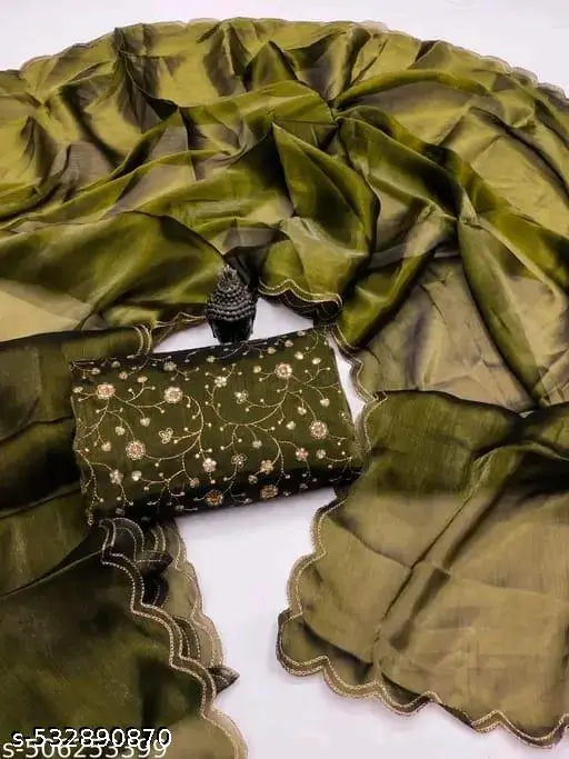 Jimmy Chu Organza Saree: Party Perfect - Image 3