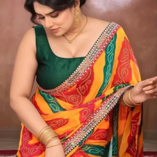Bandhani Georgette Saree: Vibrant Indian Elegance
